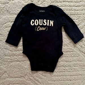 Carter's Navy 'Cousin Crew' Bodysuit Size 3 Months